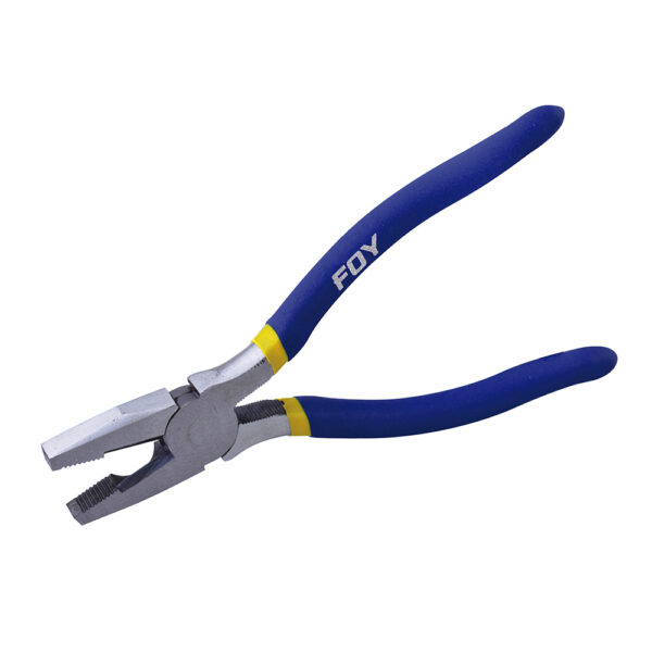 Pinza para electricista con mango con doble plastisol de 8", corte lateral Foy, 142032