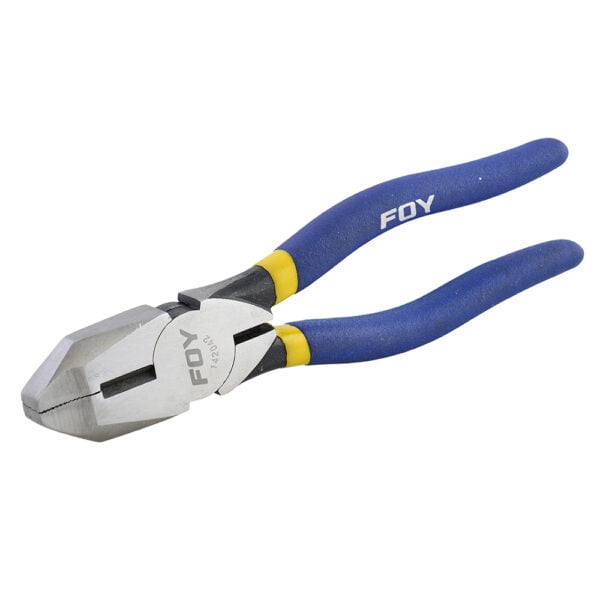 Pinza con mango con doble plastisol para electricista de 8", corte lateral Foy, 142042