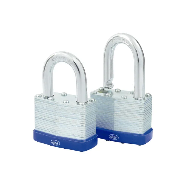Juego de candados laminados 50 mm, llave estándar, 2 piezas Lock, 17CA