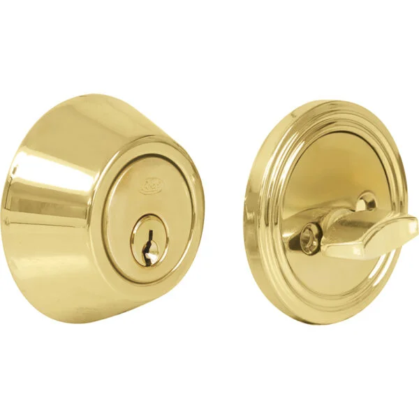 Cerrojo residencial función sencilla, latón brillante, llave estándar, blíster Lock, 17CE