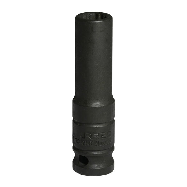 Dado de impacto largo cuadro de 1/2", 12 puntas, métrico, 12 mm Urrea, 7312MT