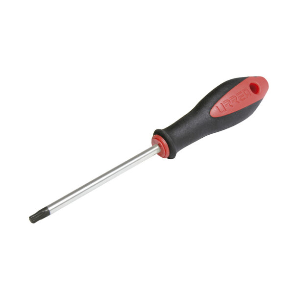 Destornillador con mango bimaterial, punta Torx barra redonda T20 x 4" Urrea, 8320W
