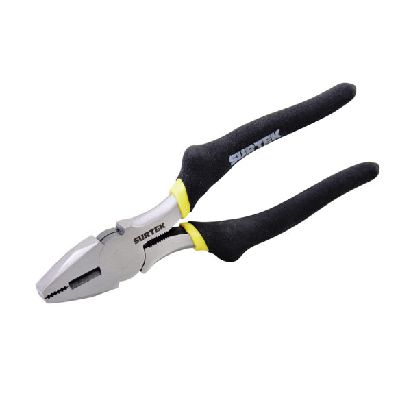 Pinza para electricista con mango rubber grip de 6", corte lateral Surtek, 966