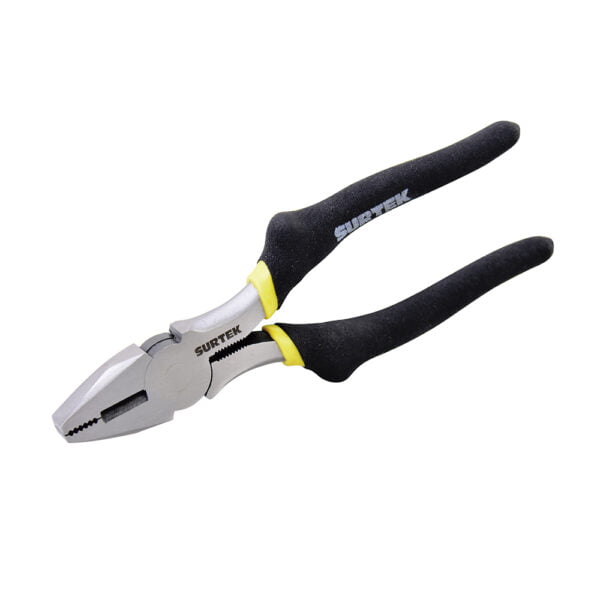 Pinza para electricista con mango rubber grip de 7", corte lateral Surtek, 967