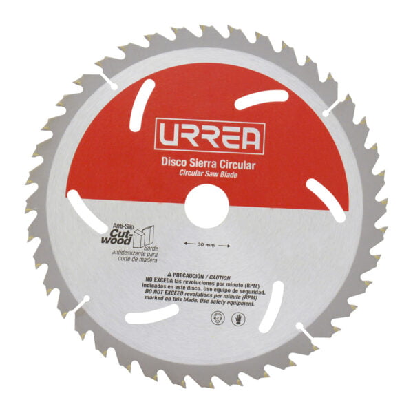 Disco para sierra circular para corte de madera 24 dientes, 7-1/4" Urrea, DSM724