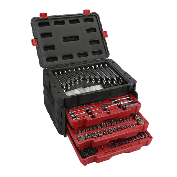 Juego combinado de herramienta para mecánico con caja plástica de 3 gavetas, 450 piezas Urrea, JCB01