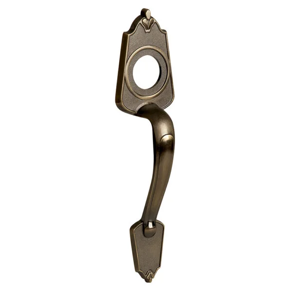 Jaladera para cerradura de sobreponer, latón antiguo, en caja Lock, LJ77LA