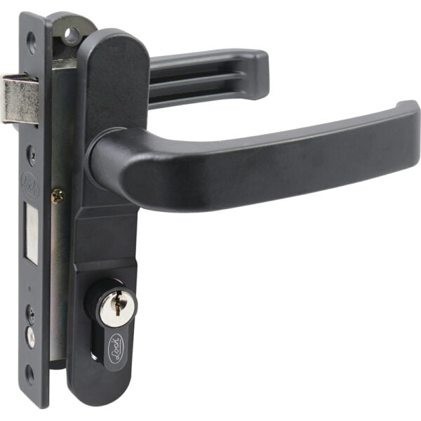 Cerradura Euro para puerta de aluminio función doble, negro, llave estándar Lock, 11CL