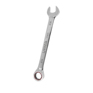 Llave combinada pulido espejo de matraca en pulgadas, 12 puntas, 9/16" Urrea, 1218CM
