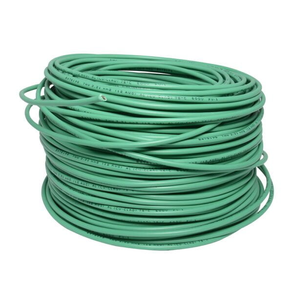 Cable eléctrico THW calibre 8, 100 m color verde Surtek, 136943