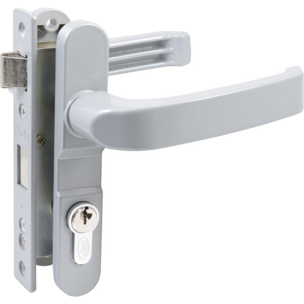 Cerradura Euro para puerta de aluminio función doble, gris, llave estándar Lock, 13CL