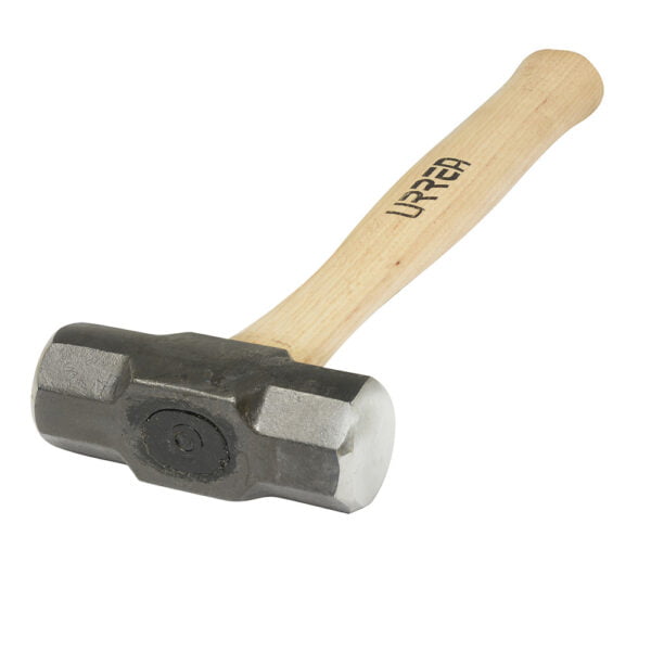 Marro octagonal cabeza maquinada con mango de hickory Americano de 16", 4 lb Urrea, 1435EG