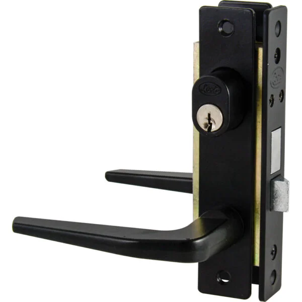 Cerradura clásica para puerta de aluminio función doble, negro, llave estándar Lock, 19CL