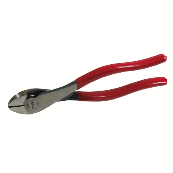 Pinza para electricista con mango rubber grip de 8" corte diagonal alta palanca Urrea, 208GM