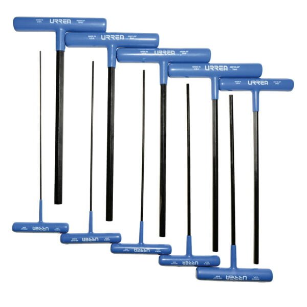 Juego de llaves hexagonales tipo "T" ergonómicas, métricas, 10 piezas Urrea, 4965LGPM