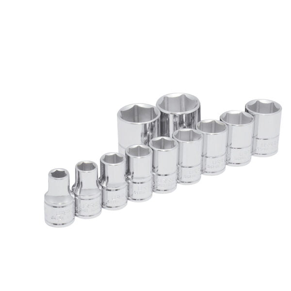 Juego de dados cuadro de 1/2", 6 puntas, en pulgadas, 11 piezas Urrea, 54115