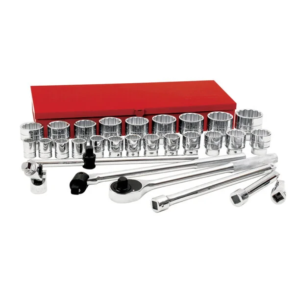 Juego de dados y accesorios cuadro de 3/4" en pulgadas, 30 piezas Urrea, 55104