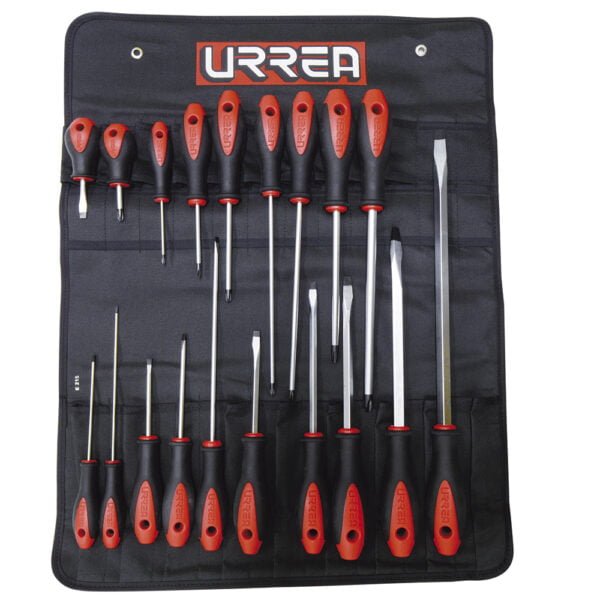 Juego de destornilladores con mango bimaterial combinados, 19 piezas Urrea, 8600E