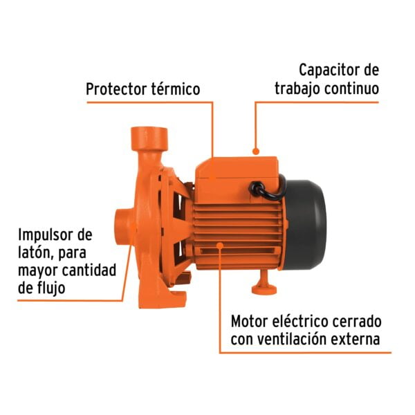 Bomba centrífuga para agua modelo europeo, 1/2 HP, Expert, 10072 - Image 2