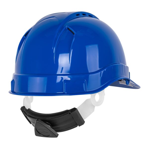 Casco de seguridad ventilado, ajuste de matraca, azul, 101259 - Image 2