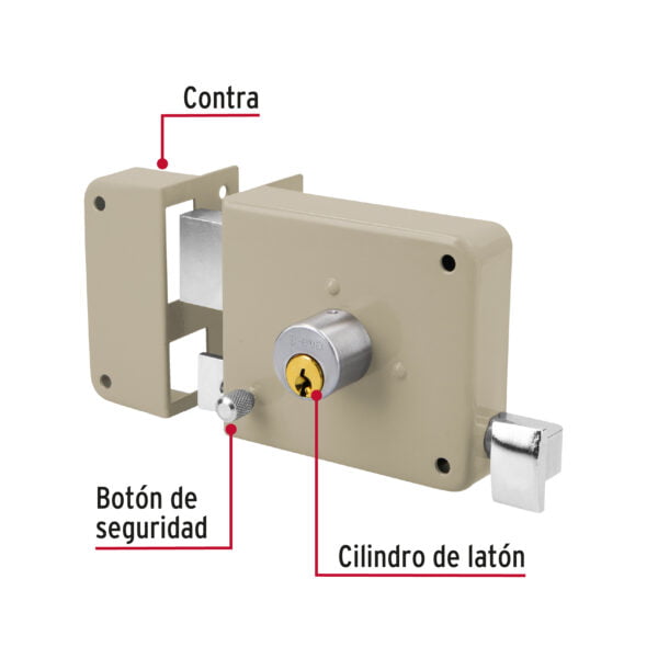 Cerradura sobreponer izq instala-fácil, tradicional, caja, 43575 - Image 2