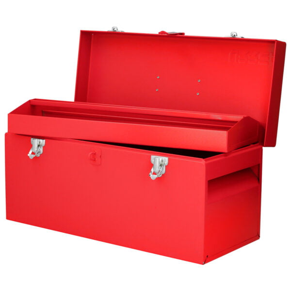 Caja portaherramientas metálica color rojo 20" x 8" x 9" Urrea, D6