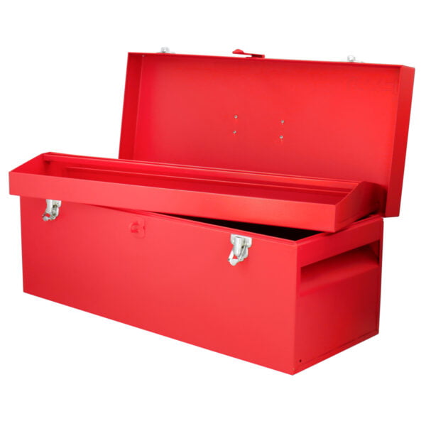 Caja portaherramientas metálica color rojo 24" x 9" x 9" Urrea, D7