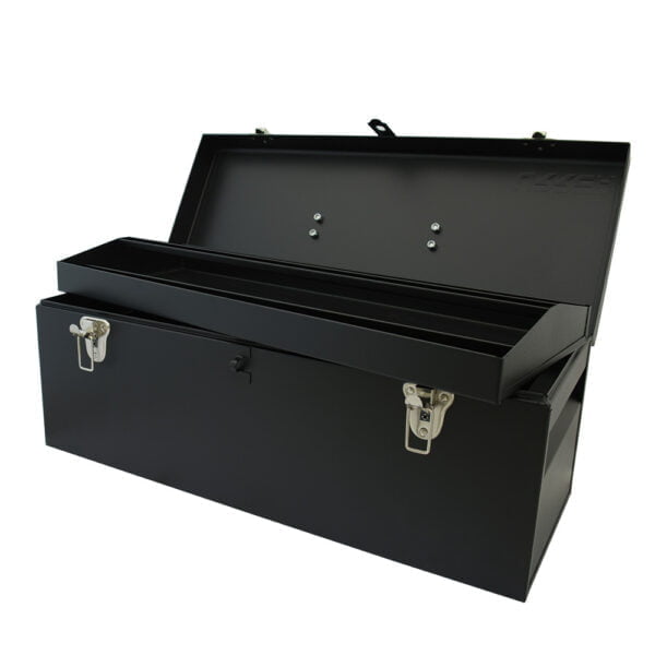 Caja portaherramientas metálica color negro 24" x 9" x 9" Urrea, D7C20