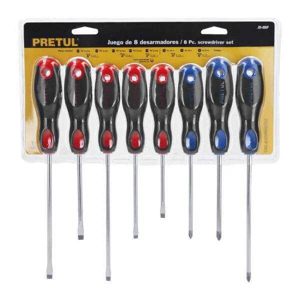 Juego de 8 desarmadores mango Comfort Grip, Pretul, 20219 - Image 2