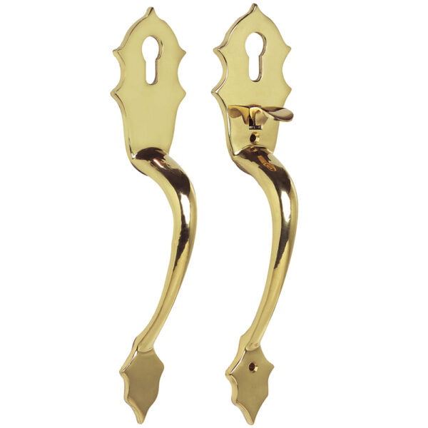 Juego de jaladeras gatillo Classic, latón brillante Lock, LH119LB