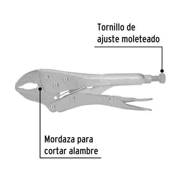 Pinza de presión 7' mordaza curva, Pretul, 22701 - Image 2