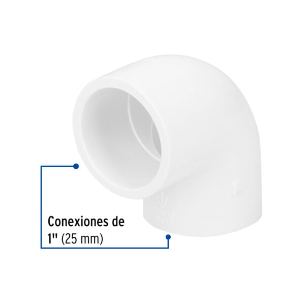 Codo 90° de PVC de 1', Foset, 45413 - Image 2