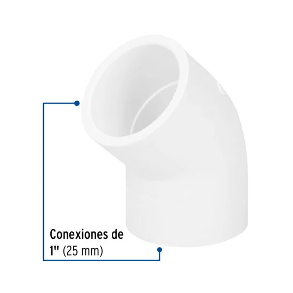 Codo 45° de PVC de 1', Foset, 45416 - Image 2