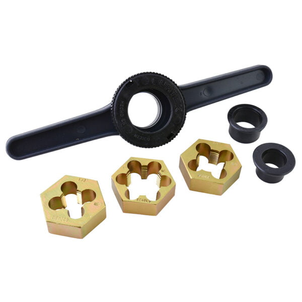 Juego de tarraja para tubo de PVC 1/2" a 1" NPT,  6 piezas Surtek, TMP3