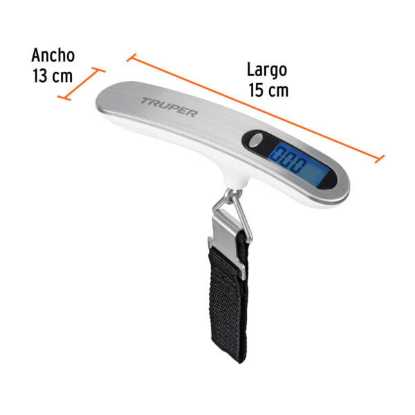 Báscula electrónica para equipaje 50 kg, Truper, BASE-50M