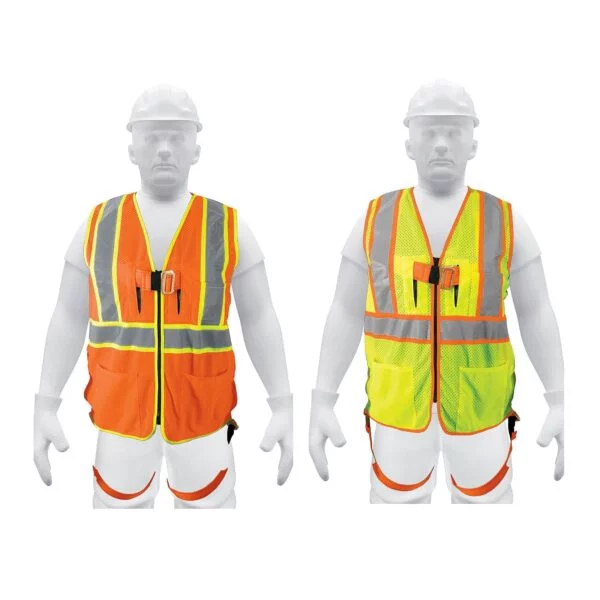 Chaleco de seguridad para arnés, alta visibilidad, verde, CHS-700VA
