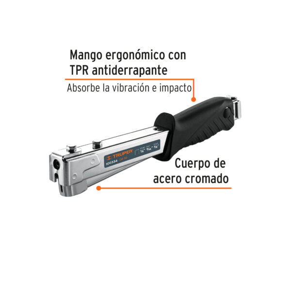 Engrapadora tipo martillo, uso rudo, Truper, EM-50