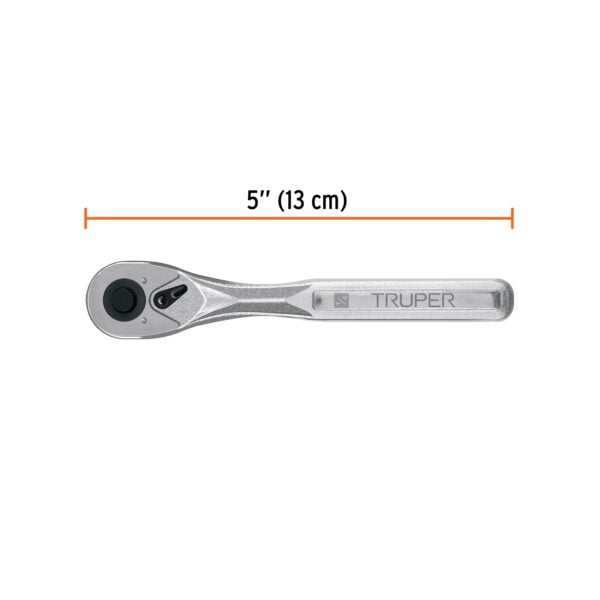 Matraca liberación rápida 72 dientes, cuadro 1/4', Truper, M-1472