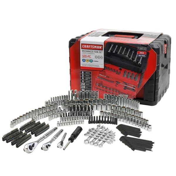 Caja Herramienta Mecanica Craftsman 320 Piezas 1/4 1/2 3/8. HE-CRAF