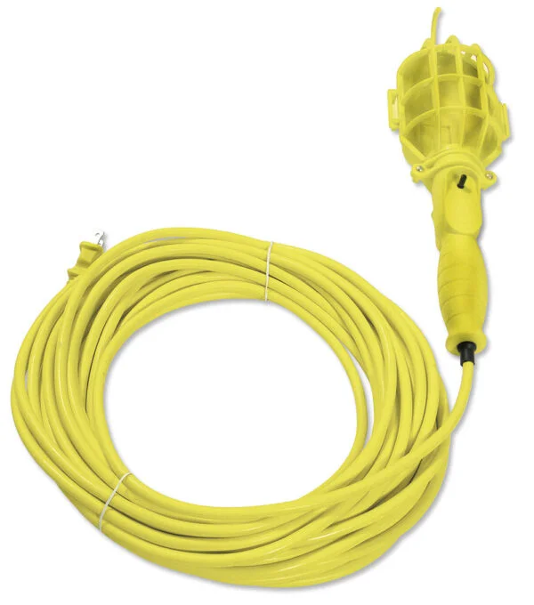 Lámpara de taller con canastilla plástica, color amarillo 8 m Surtek, 136094