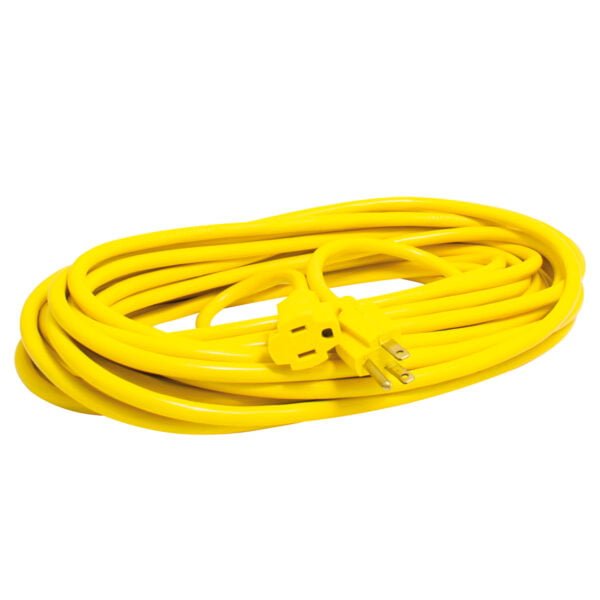 Extensión eléctrica uso rudo aterrizada color amarillo, 5 m Surtek, 136171