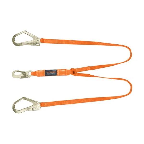 Línea de vida absorbedor impacto, doble brazo, gancho grande, CAB-5432-18