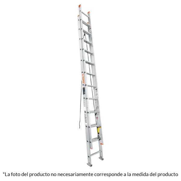 Escalera de extensión, tipo II, 20 peldaños, Truper, ESE-220