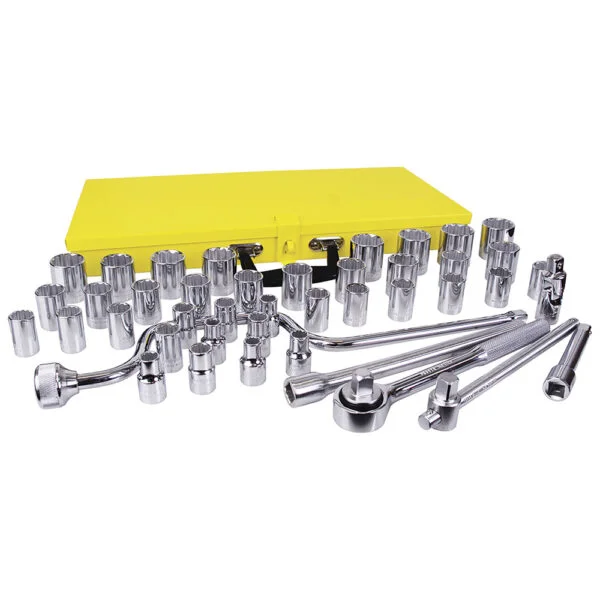 Juego de dados y accesorios cuadro de 1/2" combinado, 43 piezas Surtek, F10SM