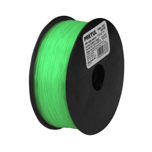 Carrete con 100 m de hilo para pesca verde calibre 0.60 mm, HIPE-60V