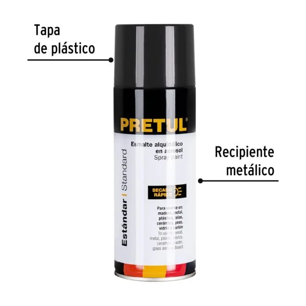 Pintura en aerosol, gris oscuro, 400 ml,Pretul, PA-GO-P - Image 2