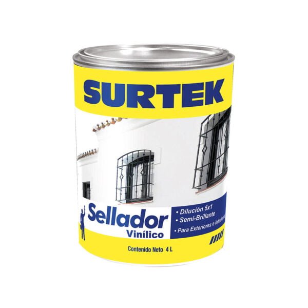 Sellador vinílico 4 Lt color blanco Surtek, SV100