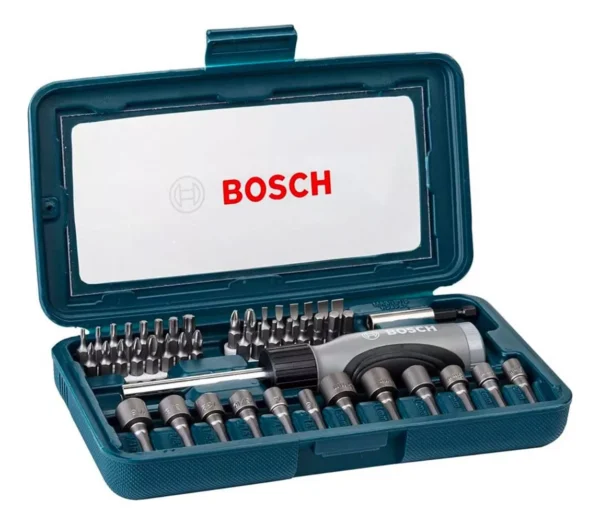 BOSCH Set de Dados, Puntas y Desatornillador, 46pz.