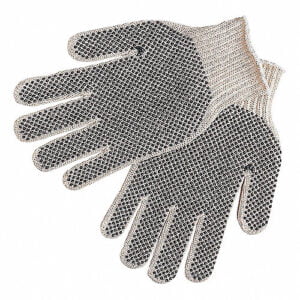 Guantes Tejidos Tejido Elástico Algodón/Poliéster Natural/Negro.