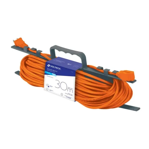 Extensión eléctrica de uso rudo 30 m 2x16 AWG, Volteck, ER-30X16.